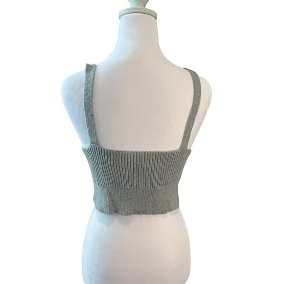 BUNDLE DEAL 🌸 2 for $15 NWOT Women’s Ribbed Grey Tank Top Size M - Picture 3 of 5